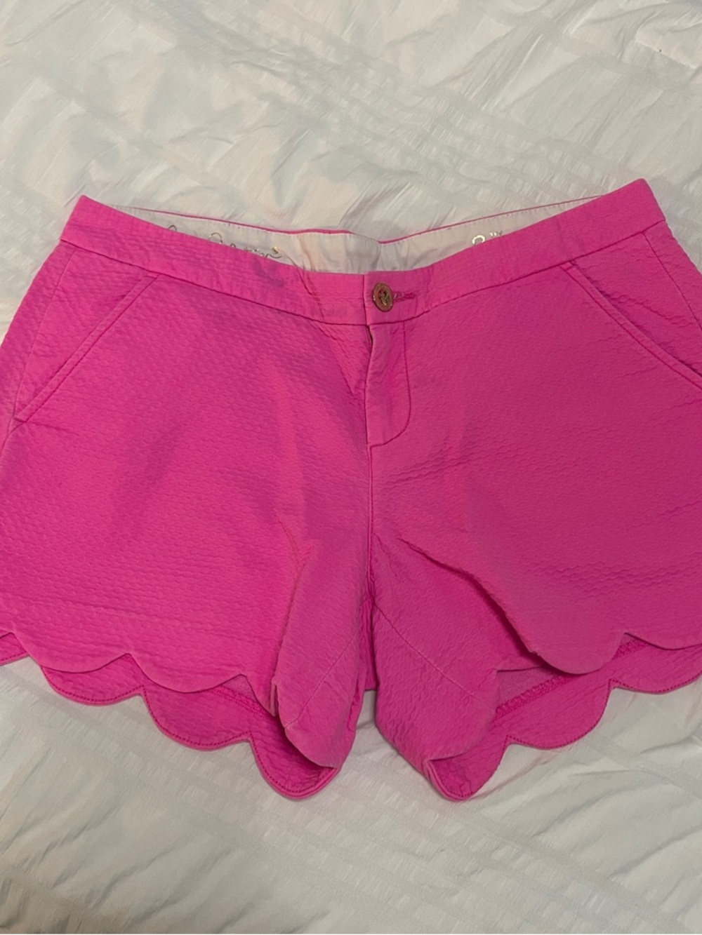 Lilly Pulitzer Hot Pink Scallop Shorts